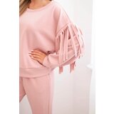 Kesi Włoski Ladies' butter set with tassels on the sleeves dark powder pink | shoptok.hr