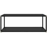  Stolić za kavu crni 100 x 50 x 35 cm od kaljenog stakla | shoptok.hr
