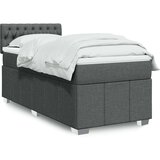 vidaXL Krevet s oprugama i madracem tamnosivi 90 x 190 cm od tkanine | shoptok.hr