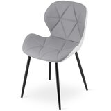 Mango stolica - sivo-bijela eko koža / crne noge x 1 | shoptok.hr
