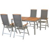 Gardenson VRTNA GARNITURA SIENA aluminij siva, naravne barve, srebrne barve | Shoptok.si