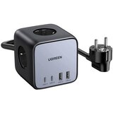 Ugreen 3-smerna vtičnica s stikalom DigiNest Cube 7v1, 65W, USB-C / AC 60113 | Shoptok.si