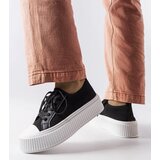 Gemre Black fabric platform sneakers Mallus | shoptok.hr