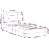  Okvir za krevet s uzglavljem cappuccino 90x190 cm umjetna koža | shoptok.hr