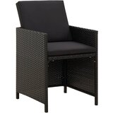 Maison Chic Vrtni stoli - Stol za vrt z blazinami 4 kosi poli ratan črni JS2240, (21876735) Cene