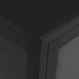  Komoda crna 105 x 35 x 70 cm od čelika i stakla | shoptok.hr