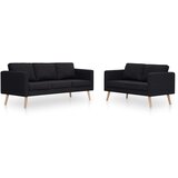  2-dijelni set sofa od tkanine crni | Eponuda.com