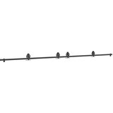  Komplet opreme za drsna vrata 400 cm jeklo črne barve, (22046929) | Shoptok.si