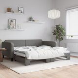  The Living Store Izvlečna dnevna postelja temno siva 90x190 cm blago - Izvlečna Dnevna Postelja, (21508755) | Shoptok.si