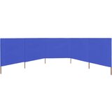 Vjetrobran s 5 panela od tkanine 600 x 160 cm azurno plavi | shoptok.hr