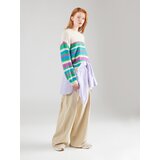 Vila Pulover 'SUSTINA' bež / svetlo modra / zelena / lila | Shoptok.si
