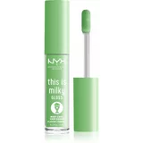 NYX Professional Makeup This is Milky Gloss Milkshakes hidratantno sjajilo za usne s mirisom nijansa 15 Mint Choc Chip Shake 4 ml