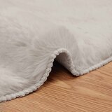  Protuklizni tepih od umjetnog zečjeg krzna OLITE Bež Ø 120 cm | shoptok.hr