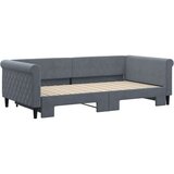  Dnevni krevet na razvlačenje bez madraca tamnosivi 100 x 200 cm | shoptok.hr