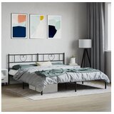 vidaXL Kovinski posteljni okvir z vzglavjem črn 193x203 cm Cene