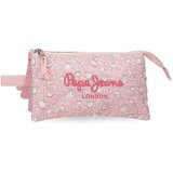 PepeJeans MIA prazna pernica sa 3 pregrade - light pink Cene