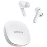 Niceboy pins 4 pro - bežične slušalice sa anc 380 mah + 2x 35 mah IP54 bela | Eponuda.com