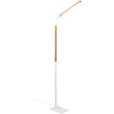 Tri O Bijela/u prirodnoj boji LED stojeća svjetiljka s drvenim sjenilom (visina 169,5 cm) Norris – Cijene