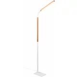 Tri O Bijela/u prirodnoj boji LED stojeća svjetiljka s drvenim sjenilom (visina 169,5 cm) Norris –