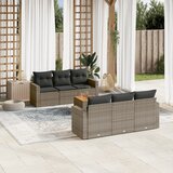  7-dijelni set vrtnih sofa sivi od poliratana | shoptok.hr