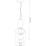  LED luster na sajli ASCOLI LED/18W/230V, prečnik 20 cm, bež | Eponuda.com