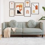  Trosjed s jastucima svjetlosivi baršunasti | shoptok.hr
