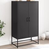  Visoka komoda crna 68,5 x 38,5 x 123,5 cm čelična | shoptok.hr