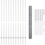  Ograde 22 kom U-kanal 140 cm Pocinčani čelik Heksagonalna ograda 1.4x25 m Pocinčani čelik | shoptok.hr