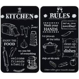 Maximex Zaščitne plošče za štedilnik iz kaljenega stekla 2 ks 52x30 cm Kitchen Rules – Cene