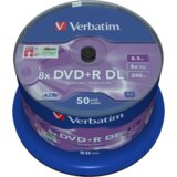 Verbatim 1x50 DVD+R Double Layer 8x Speed, 8,5GB matt silver | shoptok.hr