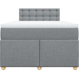  Krevet s oprugama i madrac svjetlosivi 120 x 200cm od tkanine | shoptok.hr
