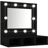 vidaXL ormarić s ogledalom i led svjetlima crni 60 x 31 5 x 62 cm | shoptok.hr