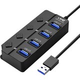 LINQ USB Hub z 1x USB 3.0 in 3x USB 2.0 vrati, 5G/s prenos podatkov - crn, (21729908) Cene