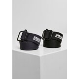 Urban Classics Industrial canvas belt 2 packs black/navy | Shoptok.si