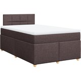  Krevet box spring s madracem tamnosmeđi 120 x 190 cm od tkanine | shoptok.hr