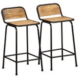 vidaXL barski stoli 2 kosa 46x35,5x80 cm Masivni les Grobo Mango | Shoptok.si