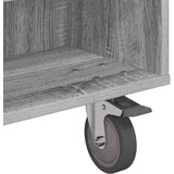  Stranska miza s kolesi Siva Sonoma 90 x 50 x 30 cm, (5000201854) | Shoptok.si