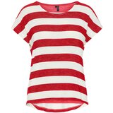 Vero Moda Majica brusnica / bela | Shoptok.si