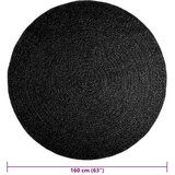 vidaXL Tepih ZIZUR Ø 160 cm s izgledom jute unutarnji i vanjski | shoptok.hr