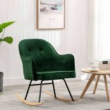  Stolica za ljuljanje tamnozelena baršunasta | shoptok.hr