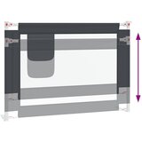  Sigurnosna ogradica za dječji krevet tamnosiva 90x25 cm tkanina | Eponuda.com