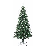  Umjetno predsvijetljeno božićno drvce Zelena 180 cm PVC i metal | shoptok.hr