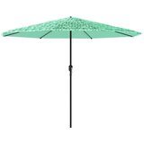  Vrtni suncobran s drvenim stupom zeleni 388x388x248 cm | shoptok.hr