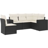  The Living Store Vrtna sedežna garnitura 5-delna z blazinami črn poli ratan - Vrtna Sedežna Garniture, (21443665) | Shoptok.si