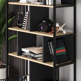 Marckeric Crna/u prirodnoj boji biblioteka u dekoru hrasta 88x175 cm Alabama – | shoptok.hr
