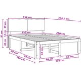  Krevetni okvir s uzglavljem ROSTOCK Bijela 150 x 200 cm | shoptok.hr