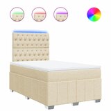 vidaXL Krevet box spring s madracem krem 120 x 190 cm od tkanine | shoptok.hr