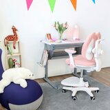 MID.YOU Otroški Vrtljivi Stol Kid Wing, Roza | Shoptok.si
