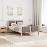 vidaXL Okvir kreveta Smeđa i taupe 120 x 200 cm Masivna borovina | shoptok.hr