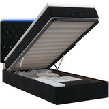  Krevet od pjene s madracem i LED-om Crna 90 x 190 cm Baršun | shoptok.hr